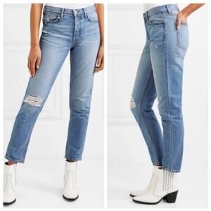 GRLFRND High Rise Ankle Boyfriend Kiara Stone Deep Jeans 25